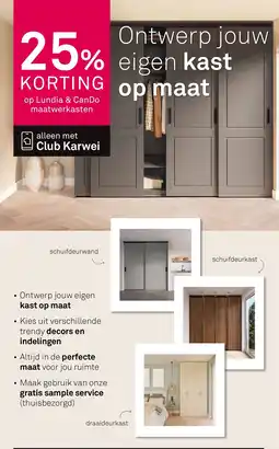 Karwei Op maat op Lundia & CanDo maatwerkasten aanbieding