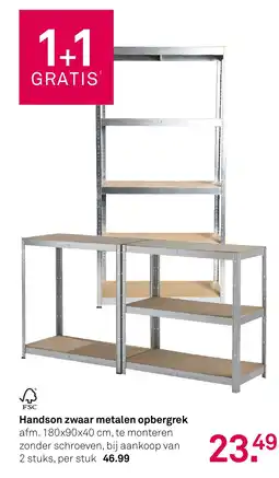 Karwei Handson zwaar metalen opbergrek aanbieding