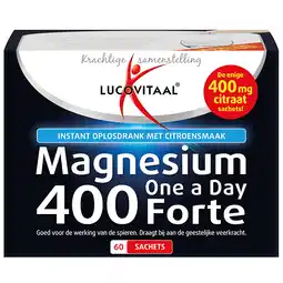 Holland & Barrett Lucovitaal Magnesium Forte 400mg - 60 zakjes aanbieding
