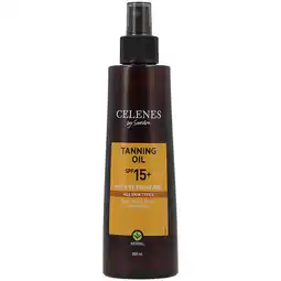 Holland & Barrett Celenes Herbal Tanning Oil SPF15 - 200ml aanbieding