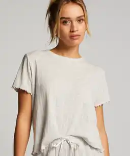 Hunkemoller Hunkemöller Pyjama top Beige aanbieding