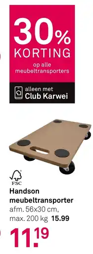 Karwei Handson meubeltransporter aanbieding