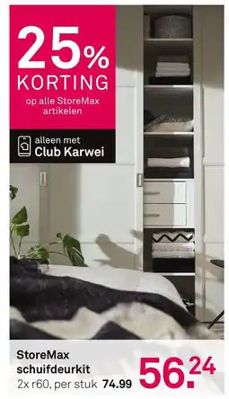 Karwei StoreMax schuifdeurkit aanbieding