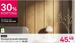 Karwei Decowall accoustic elements aanbieding