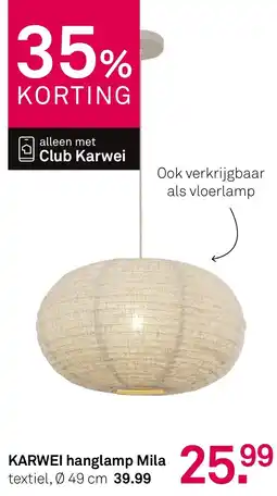 Karwei KARWEI hanglamp Mila aanbieding