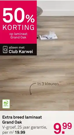 Karwei Extra breed laminaat Grand Oak aanbieding