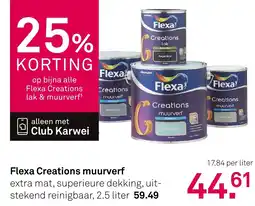 Karwei Flexa Creations muurverf aanbieding