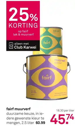 Karwei Fairf muurverf aanbieding