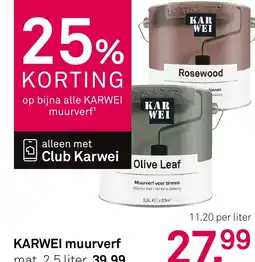 Karwei KARWEI muurverf aanbieding