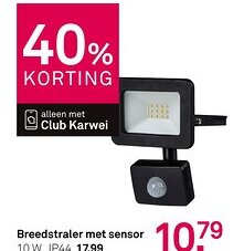 Karwei Breedstraler met sensor aanbieding