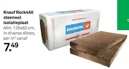 Karwei Knauf Rock4All steenwol isolatieplaat aanbieding