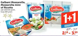 Coop Galbani Mozzarella, Mozzarella mini of Ricotta aanbieding