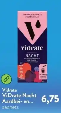 Holland & Barrett ViDrate Nacht Aardbei- en Zwarte Bessensmaak - 12 sachets aanbieding