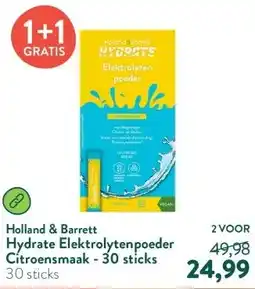Holland & Barrett Hydrate Elektrolytenpoeder Citroensmaak - 30 sticks aanbieding