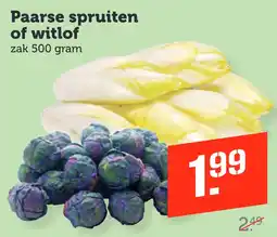 Coop Paarse spruiten of witlof aanbieding