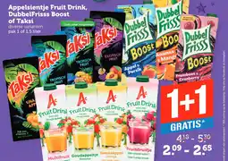Coop Appelsientje Fruit Drink, DubbelFrisss Boost of Taksi aanbieding