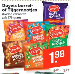 Coop Duyvis borrel- of Tijgernootjes aanbieding