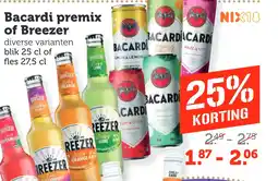 Coop Bacardi premix of Breezer aanbieding