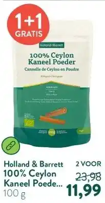 Holland & Barrett 100% Ceylon Kaneel Poeder Biologisch aanbieding