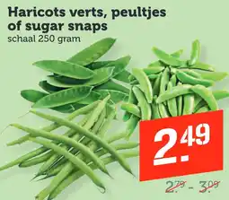 Coop Haricots verts, peultjes of sugar snaps aanbieding