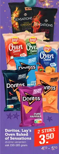 Coop Doritos, Lay's Oven Baked of Sensations aanbieding