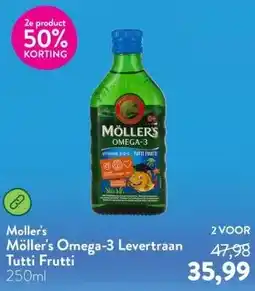 Holland & Barrett Möller's Omega-3 Levertraan Tutti Frutti aanbieding