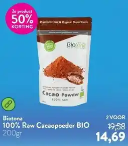 Holland & Barrett 100% Raw Cacaopoeder BIO aanbieding