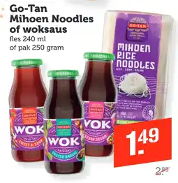 Coop Go-Tan Mihoen Noodles of woksaus aanbieding