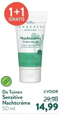 Holland & Barrett Sensitive Nachtcrème aanbieding