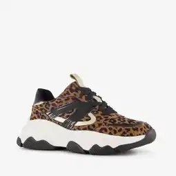 Scapino Blue Box dames dad sneakers met panterprint zwart aanbieding
