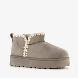 Scapino Blue Box lage gevoerde dames boots taupe aanbieding