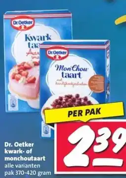 Nettorama Dr. Oetker kwark- of monchoutaart aanbieding