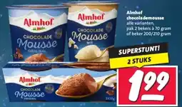 Nettorama Almhof chocolademousse aanbieding
