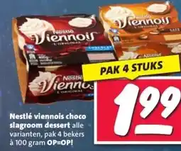 Nettorama Nestlé viennois choco slagroom dessert aanbieding