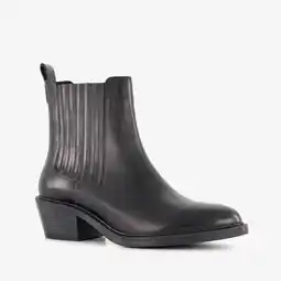 Scapino Harper leren dames Chelsea boots met hak zwart aanbieding
