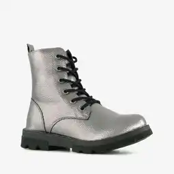 Scapino Blue Box metallic meisjes veterboots zilverkleurig aanbieding