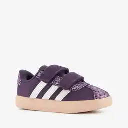 Scapino Adidas VL Court 3.0 leren kinder sneakers paars aanbieding