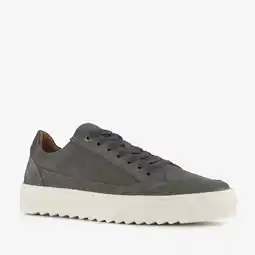 Scapino Van Beers leren heren sneakers antraciet aanbieding