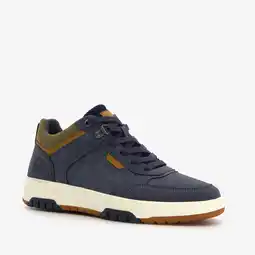Scapino Blue Box hoge heren sneakers blauw cognac aanbieding