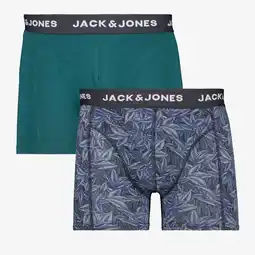 Scapino Jack & Jones heren boxershorts met print 2-pack blauw groen aanbieding
