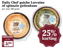 CoopCompact Daily Chef quiche Lorraine of spinazie geitenkaas aanbieding