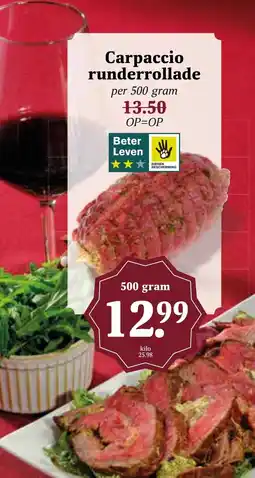 CoopCompact Carpaccio runderrollade aanbieding