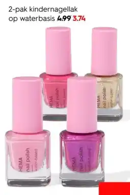 HEMA 2-pak kindernagellak op waterbasis aanbieding