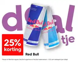 HEMA Red Bull *Keuze uit Red Bull regular, Red Bull sugarfree en Red Bull watermeloen. +0.15 cent statiegeld (per blikje). aanbieding
