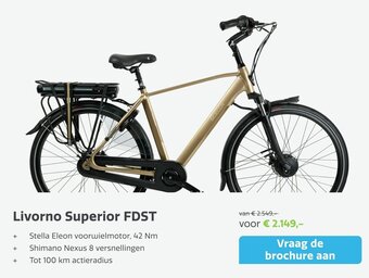 Stella Livorno Superior FDST aanbieding bij Stella fietsen