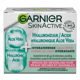 Trekpleister Garnier SkinActive Hyaluronzuur en Aloë Vera Hydraterende Dagcrème aanbieding