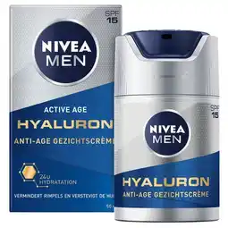 Trekpleister NIVEA Men Hyaluron Anti-age Gezichtscrème aanbieding