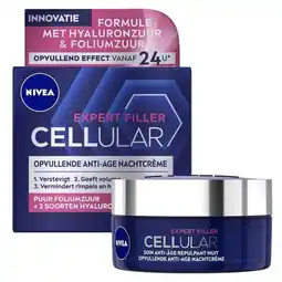 Trekpleister NIVEA Cellular Expert Filler Anti-Age Nachtcrème aanbieding
