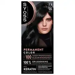 Trekpleister Syoss Salonplex 1-1 Zwart Permanente Haarkleuring aanbieding