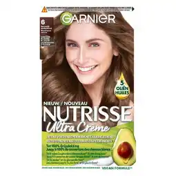 Trekpleister Garnier Nutrisse Ultra Crème 6 Natuurlijk Donkerblond Permanente Haarkleuring aanbieding